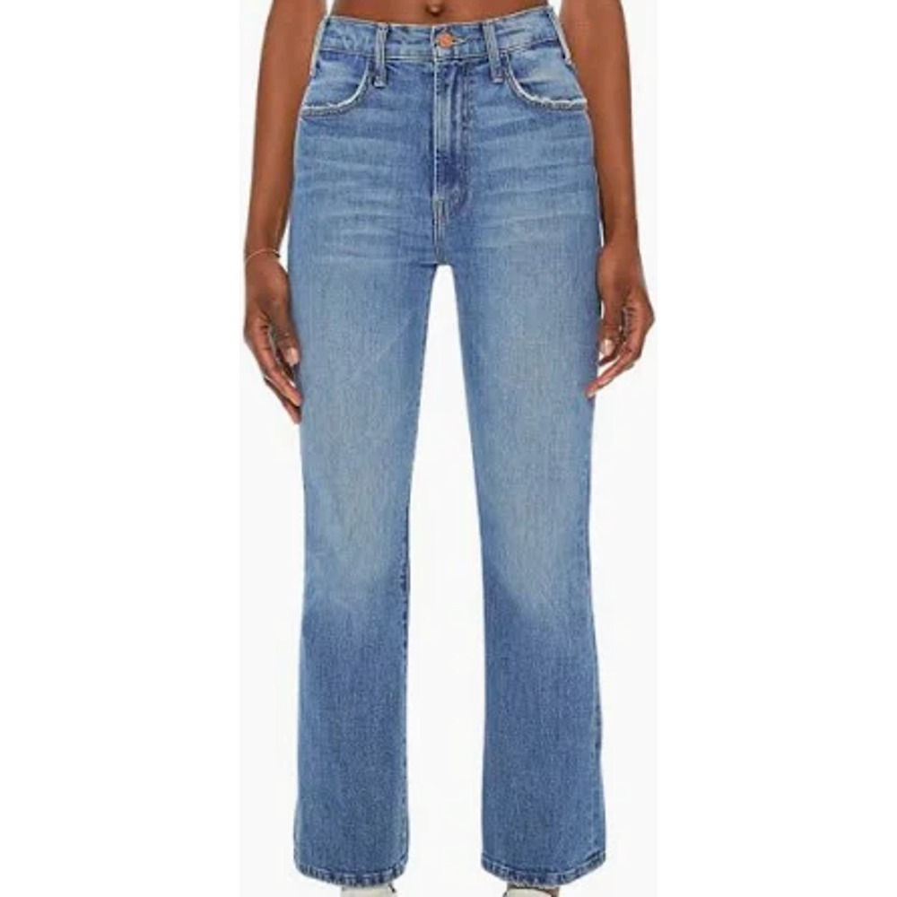 Mother Jeans The Hustler Ankle Mid Rise Straight Denim Scenic Route 25